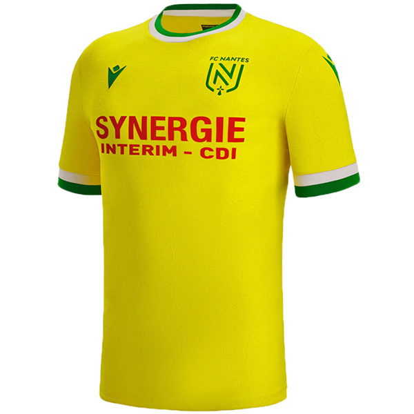 Nantes home jersey first soccer uniform men's football kit top shirt 2022-2023
